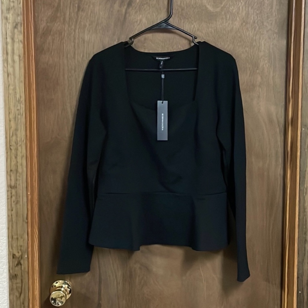 NWT BCBG Maxazria Blouse Long Sleeve Large